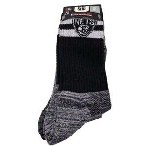 NEW Men’s Brooklyn Nets Crew Socks Size 6-12 Icerbrand 3 Pairs Variation 3